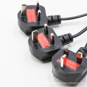 PK-001      BSI ASTA UK PLUGS 1362 1363 UK POWER CABLES WITH FUSE 13A 5A 3A H03VVH2-F 2X0.75